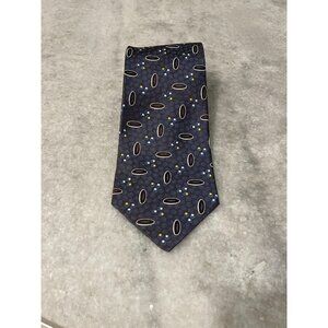 Bugatti Tie Mens Blue Geometric Oval Dot Pattern Neckwear Business Dress Classic